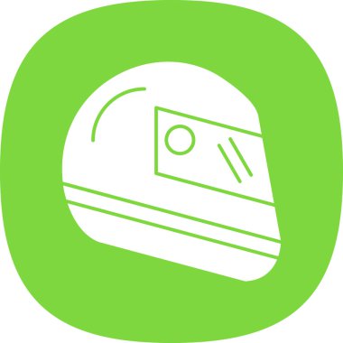 Kask simgesi basit tasarım illüstrasyonu 