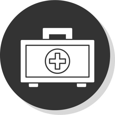 düz ilk yardım kiti vektör illüstrasyonu