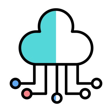 Bulut hesaplama. Web simgesi 