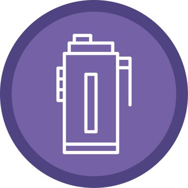 Su şişesi simgesi, vektör illüstrasyonu basit tasarım