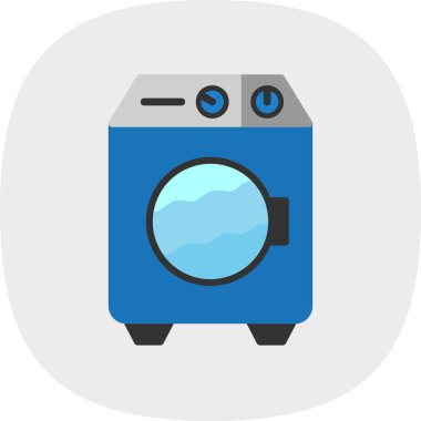 Bir çamaşır makinesinin vektör çizimi