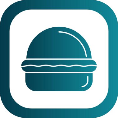 Hamburger simgesi, vektör illüstrasyonu