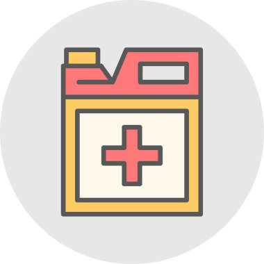 Kolayca değiştirilebilen ya da düzenlenebilen ilk yardım çantası renk vektörü simgesi.