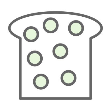 Ekmek simgesi, vektör illüstrasyonu 