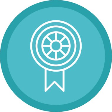 Bir çelenk simgesinin vektör çizimi