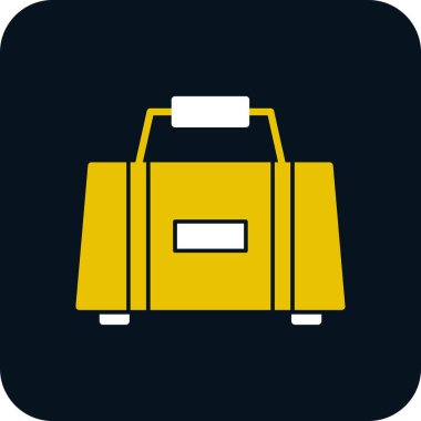 Soyut arkaplanda torba simgesi izole edildi