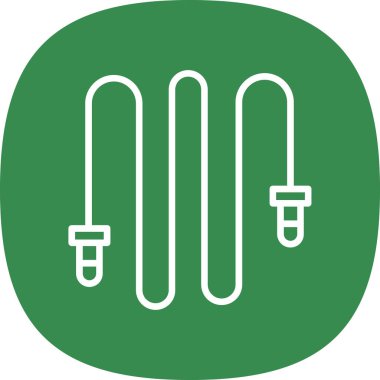 İp atlama ikonu. İzole vektör illüstrasyonu