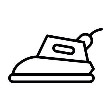 Elektrikli demir ikonu. Beyaz arkaplanda izole edilmiş web tasarımı için elektrik ütü vektör simgesi