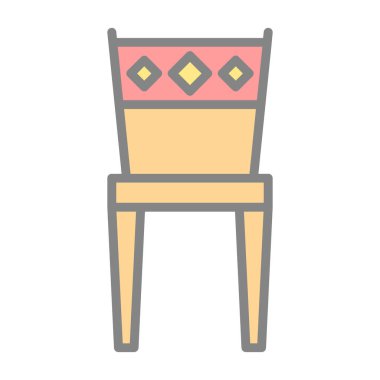 Sandalye. Web simgesi basit illüstrasyon