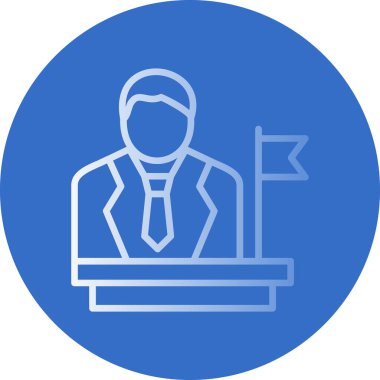 İş adamı vektör simgesi modern basit illüstrasyon