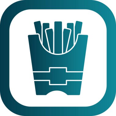 kızartma fast food simgesi ana hatlarıyla