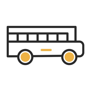 Okul servisi simgesi, vektör illüstrasyonu basit tasarım