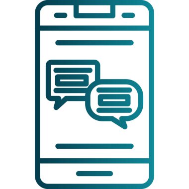 düz konuşma baloncukları simgesi, vektör illüstrasyonu