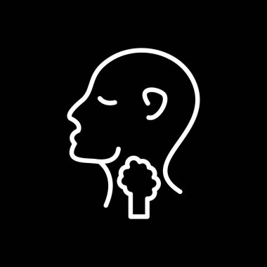 İnsan kafası simgesinin vektör illüstrasyonu