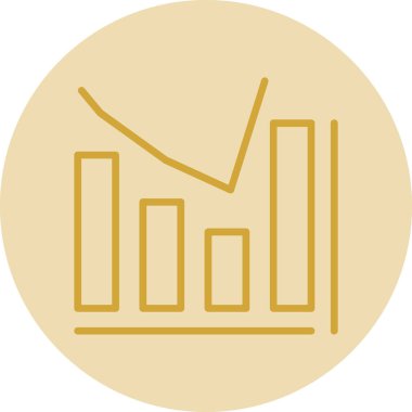 Bar grafik simgesinin vektör illüstrasyonu 