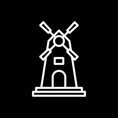 Yel değirmeni simgesi, vektör biçimi