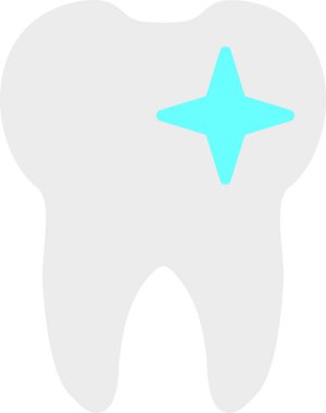 Diş düzlüğü simgesi, vektör illüstrasyonu