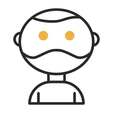 Chat vektör simgesi. style is bicolor simge, koyu gri ve beyaz renkler, yuvarlak açılar, gümüş arkaplan.