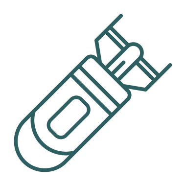 Uçak bombası ikonu vektör illüstrasyonu