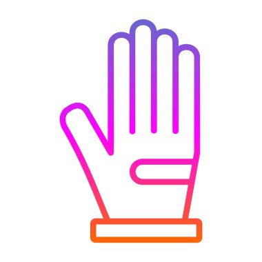 Eldiven simgesi. Vektör illüstrasyonu.