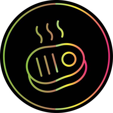 Biftek ikonunun vektör çizimi 