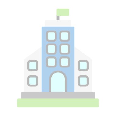 bina simgesi, basit vektör illüstrasyonu