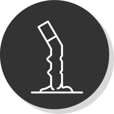 Cigarette butt icon vector illustration 
