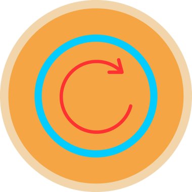 Yenile. Web simgesi basit illüstrasyon