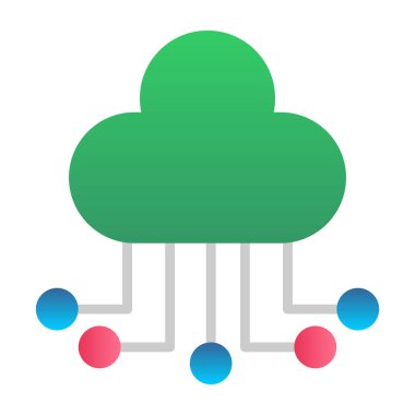 Bulut hesaplama. Web simgesi 