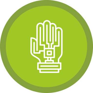 Haptic Geribildirim Eldiven Simgesi, vektör illüstrasyonu