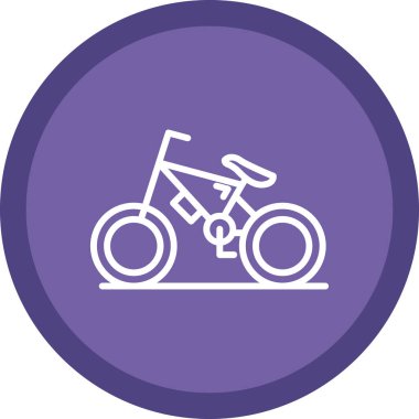 Bisiklet yassı simgesinin vektör illüstrasyonu