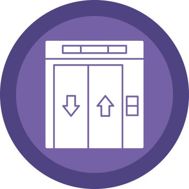 Asansör. Web simgesi basit illüstrasyon             