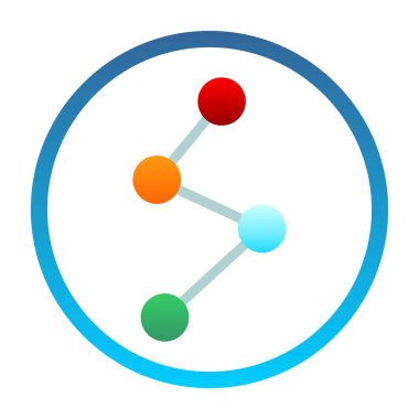 soyut ağ simgesi, vektör illüstrasyonu