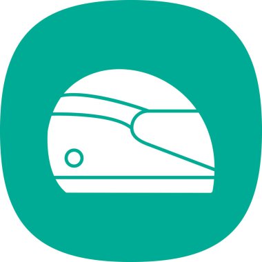 Kask simgesi basit tasarım illüstrasyonu 