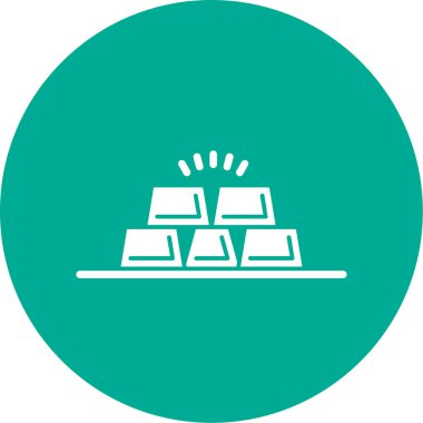 altın çubuk simgesi, vektör illüstrasyonu basit tasarım