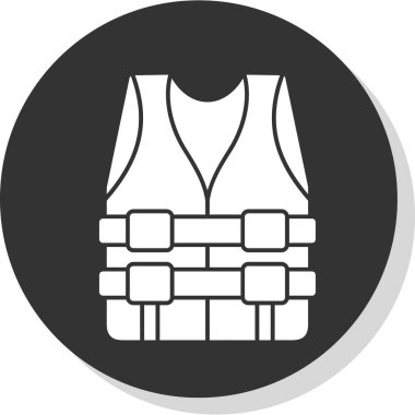 can yeleği simgesi, vektör illüstrasyonu basit tasarım