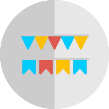 Dekoratif bayrakların vektör çizimi