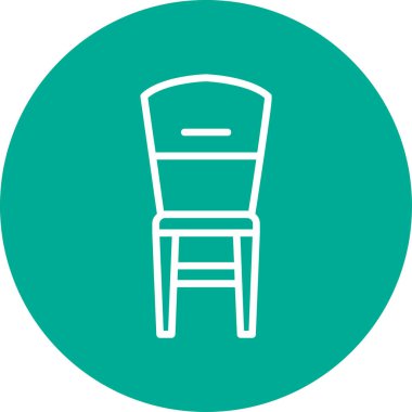 Sandalye. Web simgesi basit illüstrasyon                    