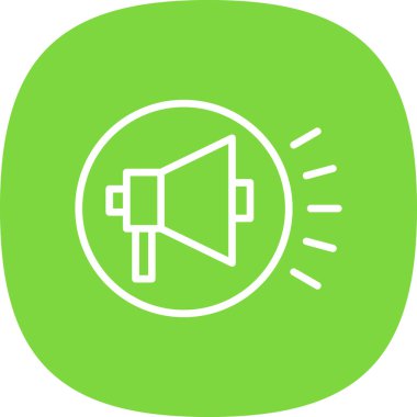 megafon simgesi, kampanya konsepti vektör illüstrasyonu