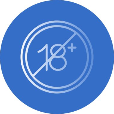 Mavi bir simgenin vektör illüstrasyonu