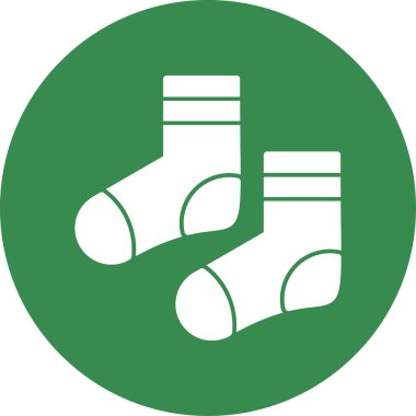 iki çorap düz simgesi, vektör illüstrasyonu