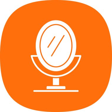 ayna simgesi, ağ basit illüstrasyon