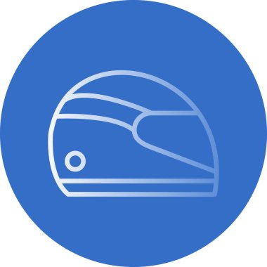 Kask simgesi basit tasarım illüstrasyonu 