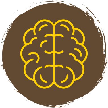 Beyin simgesi, vektör illüstrasyonu 