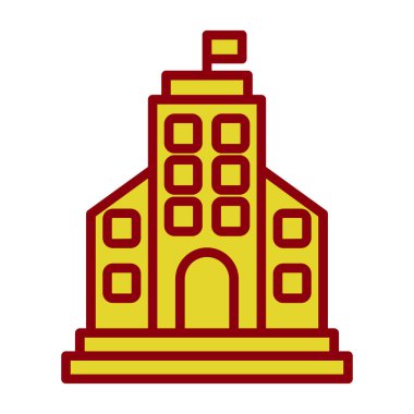 bina simgesi, basit vektör illüstrasyonu