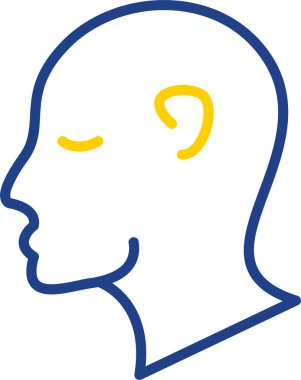 Beyin. Web simgesi basit illüstrasyon