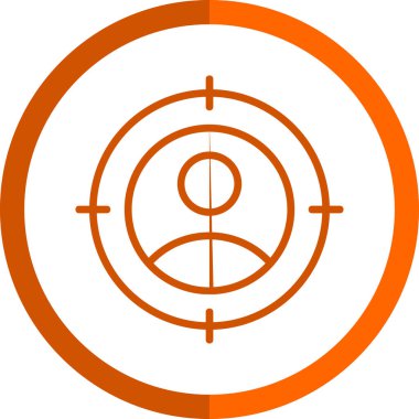 Hedef izleyici simgesi. Vektör çizim  