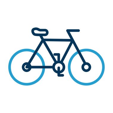 Bisiklet yassı simgesinin vektör illüstrasyonu