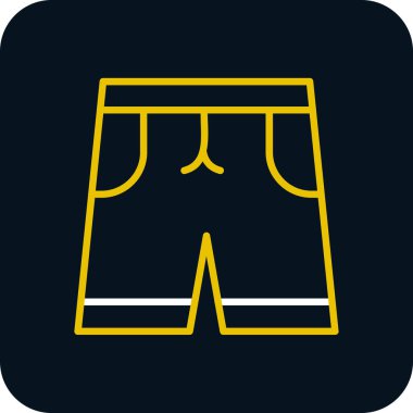 şort simgesi, vektör illüstrasyonu basit tasarım