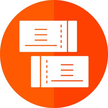 Biletler simge vektör illüstrasyonu